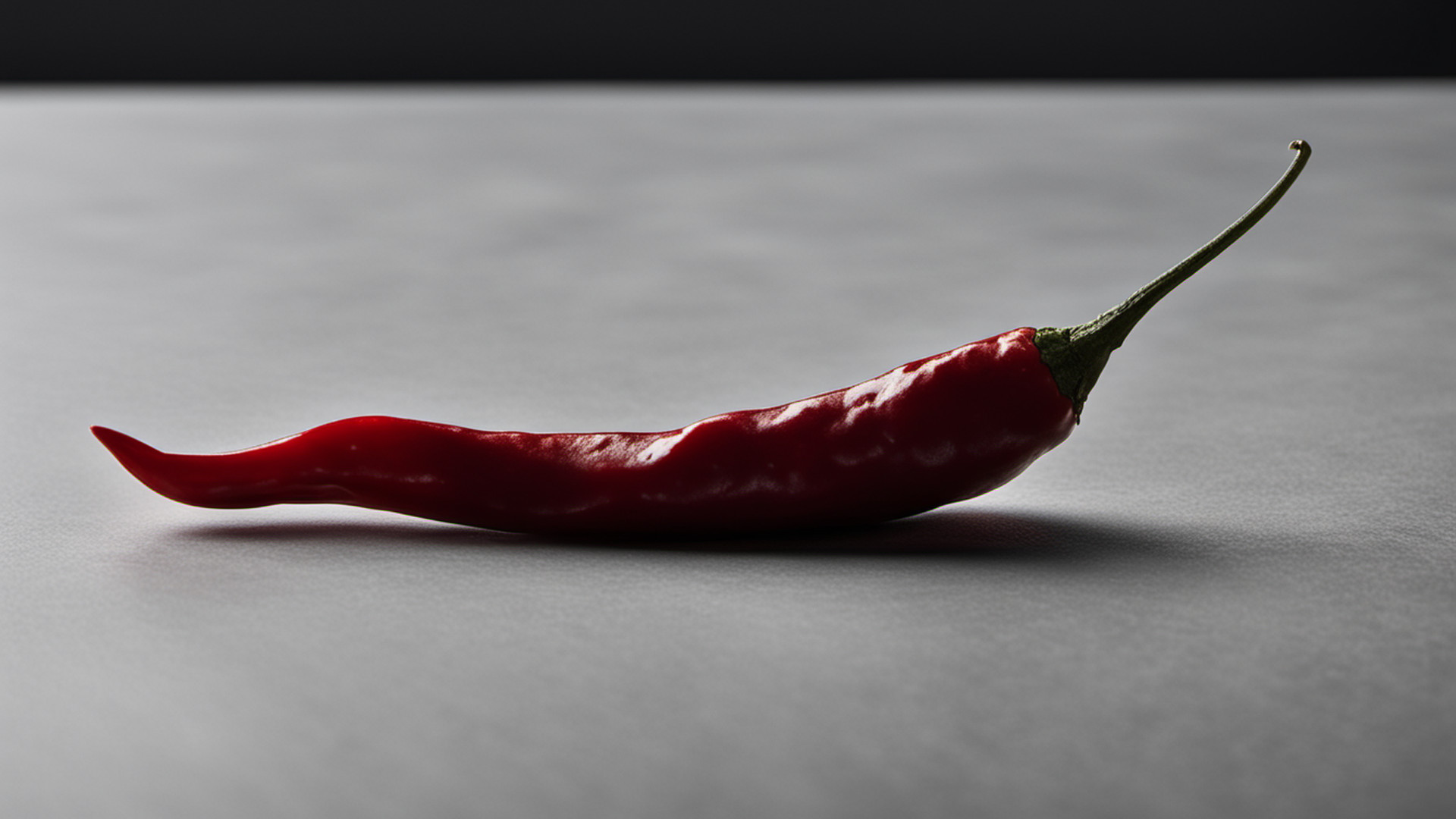 Generated representation of one whole chile pepper sample used to illustrate capsaicin measurement; not a real product photograph
