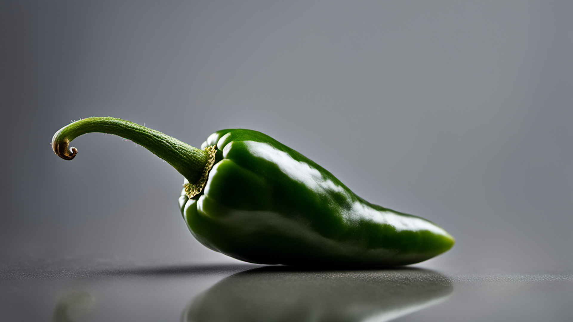 Generated single green chile pepper