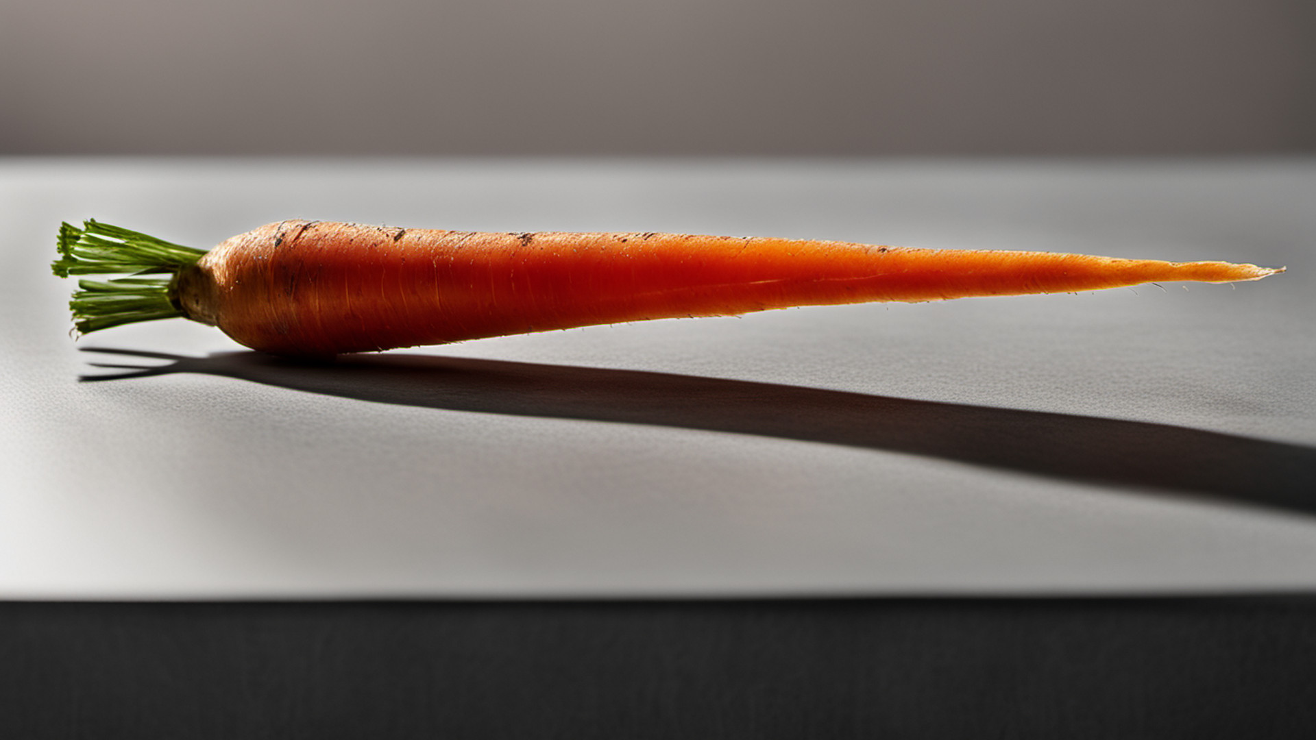 Generated whole roasted orange carrot with light char