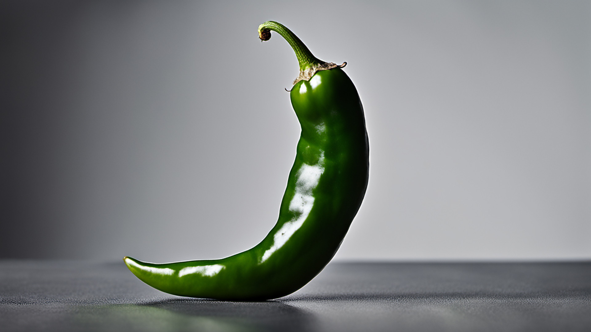 Generated single green chile pepper