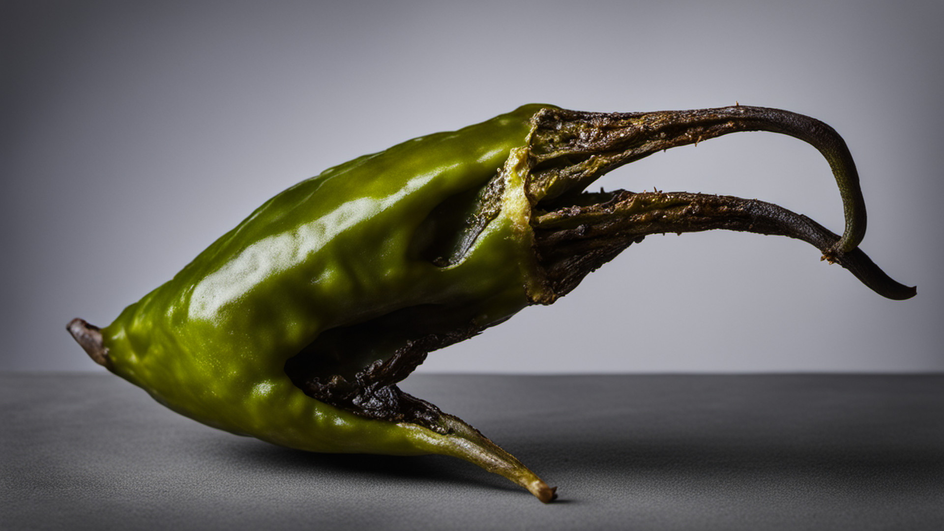 Generated whole roasted green chile