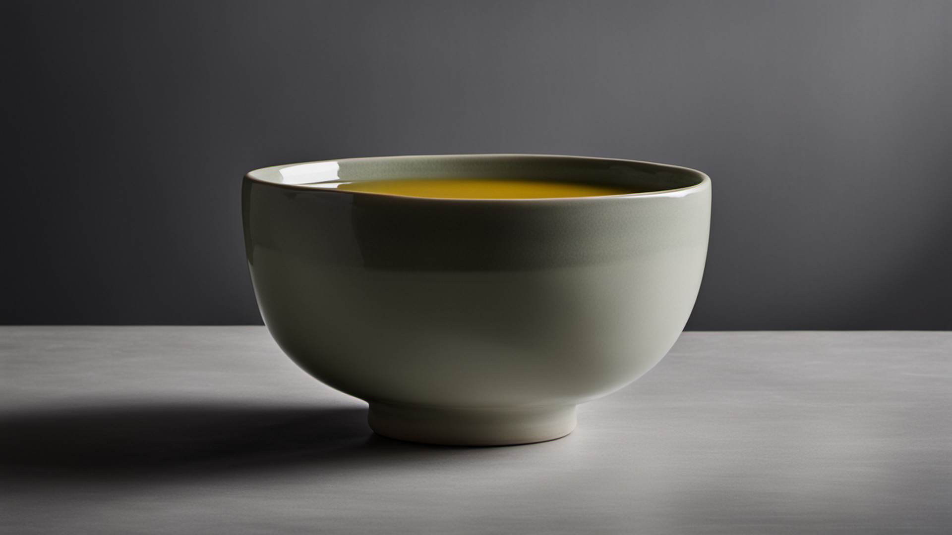 Generated plain bowl of soup representing a published sauce pairing; not a real product or premises photo